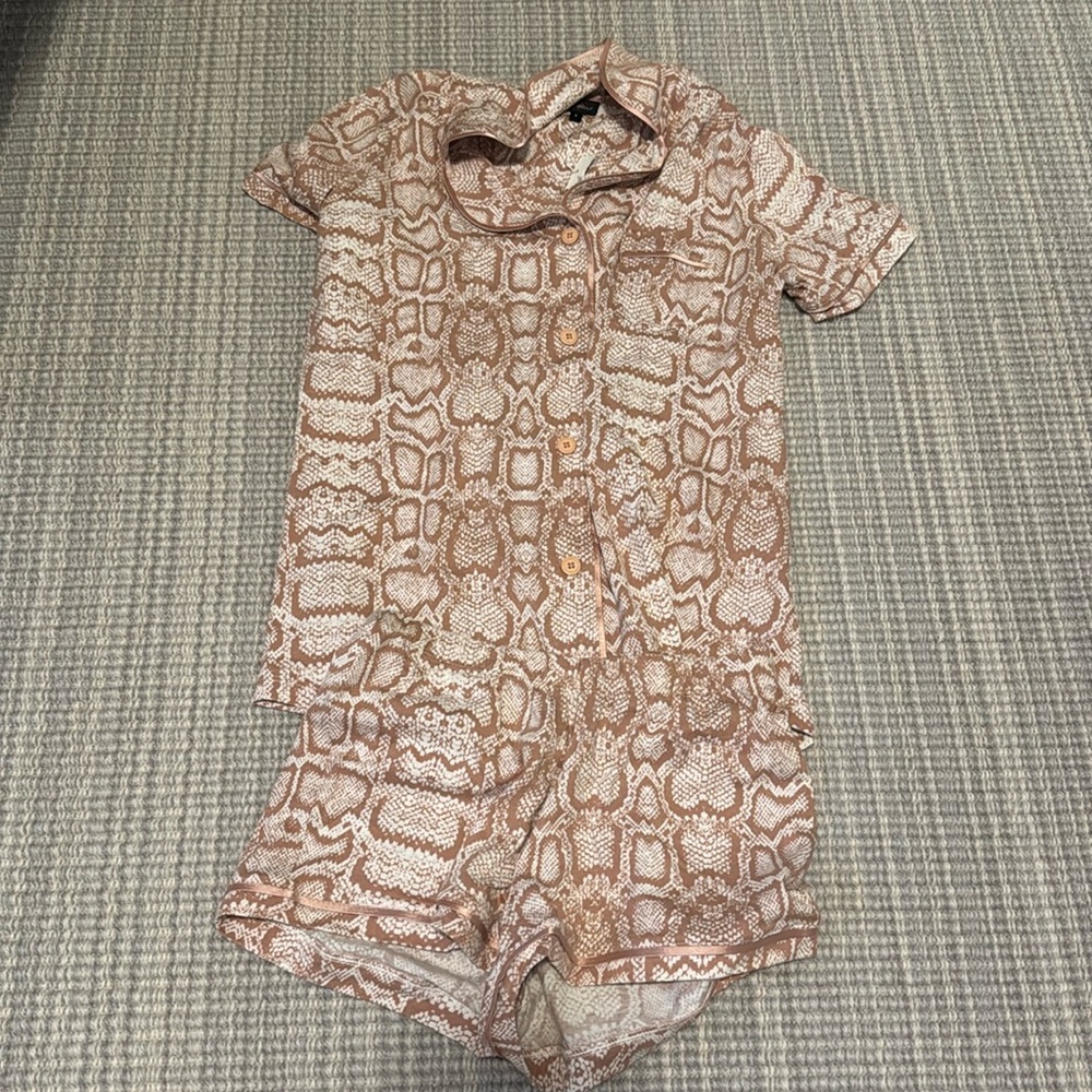 Cosabella Bella Short Sleeve Top & Boxer Pajama Set NWT